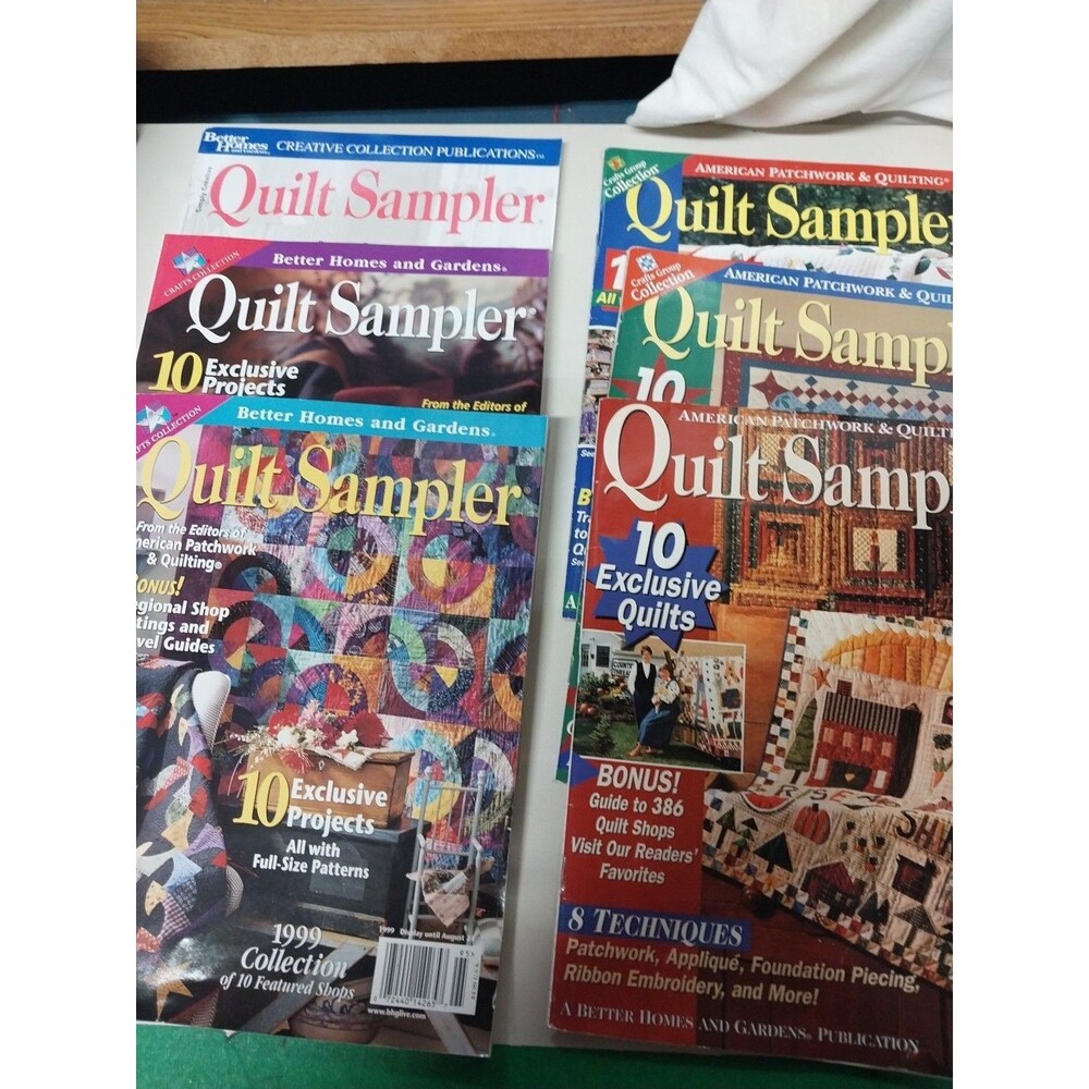 Quilt Sampler Magazine Better Homes & Garden 1995,1996,1997,1999,2000,2002